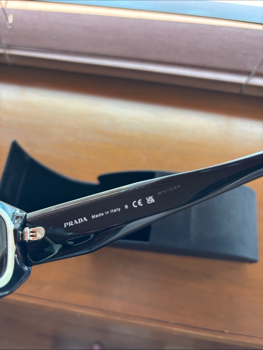 Prada Black Rectangular Sunglasses - Picture 7 of 10